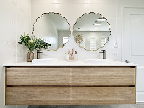 Custom Double Vanity Unit Bathroom Renovation